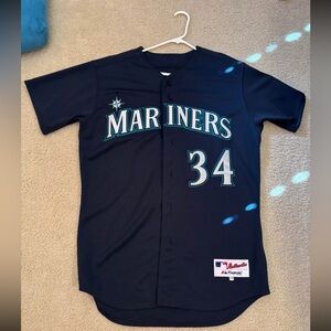 Majestic Navy Seattle Mariners Jersey - Felix ‘King Felix” Hernandez Size L / 44